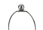28" White and Silver Ceramic Round Table Lamp With Cream Drum Shade