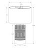 24" Black Cylinder Table Lamp With Ivory Drum Shade
