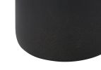 24" Black Ceramic Round Table Lamp With Beige Drum Shade