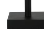 Set of Two 17" Black Metal Candlestick USB Table Lamps With Beige Drum Shade