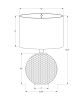 19" Gray Round Table Lamp With Ivory Drum Shade
