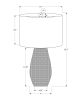 24" Black Round Table Lamp With Ivory Drum Shade