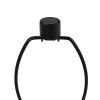 28" Black Metal and Acrylic Cylinder Table Lamp With Black Drum Shade