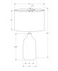 24" Gray Concrete Urn Table Lamp With Beige Drum Shade