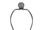 24" Gray Concrete Urn Table Lamp With Beige Drum Shade