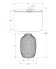 26" Black Ceramic Urn Table Lamp With Ivory Drum Shade