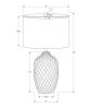 25" Cream Ceramic Urn Table Lamp With Cream Drum Shade