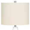 25" Cream Novelty Table Lamp With Cream Drum Shade
