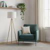 63" Matte Gold Floor Lamp with Cream Drum Shade