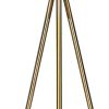 63" Matte Gold Floor Lamp with Cream Drum Shade