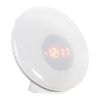 7" White Round LED Desk Lamp With USB
