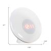 7" White Round LED Desk Lamp With USB