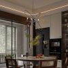 Black Unique Statement Four Light Metal Chandelier