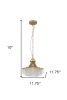 Clear And Gold Metal and Crystals Chandelier With Clear Shade