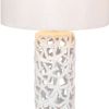 Set of Two 30" White Coastal Starfish Table Lamps With White Drum Shades