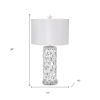 Set of Two 30" White Coastal Starfish Table Lamps With White Drum Shades