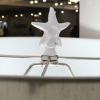 Set of Two 30" White Coastal Starfish Table Lamps With White Drum Shades