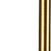 Brass Unique Statement Three Light Metal and Glass Dimmable Chandelier With White Shades