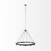 Black Candle Style Twelve Light Glass Dimmable Chandelier