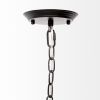 Black Candle Style Twelve Light Glass Dimmable Chandelier