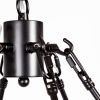 Black Candle Style Twelve Light Glass Dimmable Chandelier