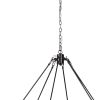 Black Candle Style Twelve Light Glass Dimmable Chandelier