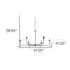 Black Candle Style Six Light Metal Dimmable Chandelier