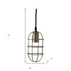 Gold Single Metal Dimmable Ceiling Light With Antiqued Brass Shades