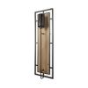 57" Black Metal Corner Wall Light