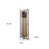 57" Black Metal Corner Wall Light