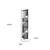 47" Black Metal and Fabric Corner Wall Light