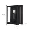 11" Black Metal Corner Wall Light