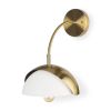 13" White Metal Corner Wall Light