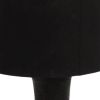 29" Distressed Black Solid Wood Urn Table Lamp With Black Drum Shade