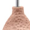 14" Pink Ceramic Round Table Lamp With White Drum Shade