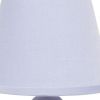 9" Purple Ceramic Round Table Lamp With Purple Drum Shade