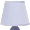 9" Purple Ceramic Round Table Lamp With Purple Drum Shade