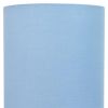20" Silver Metal Table Lamp LED With Blue Drum Shade
