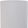 20" Silver Metal Table Lamp LED With Gray Drum Shade