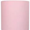 20" Silver Metal Table Lamp LED With Light Pink Drum Shade