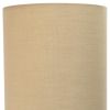 20" Silver Metal Table Lamp LED With Tan Drum Shade