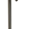 20" Silver Metal Table Lamp LED With White Drum Shade