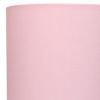 20" White Metal USB Table Lamp LED With Light Pink Drum Shade