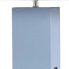 21" Periwinkle Faux Leather USB Table Lamp LED With White Shade