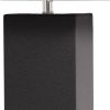 21" Brown Faux Leather USB Table Lamp With White Shade