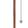19" Rose Gold Metal USB Table Lamp With White Drum Shade
