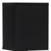 12" Gold Ceramic Table Lamp With Black Shade