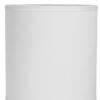 12" White Metal Table Lamp LED With White Drum Shade
