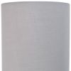 Set of Two 20" Silver Metal Table Lamp With Gray Drum Shade