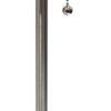 20" Silver Metal USB Table Lamp LED With White Drum Shade
